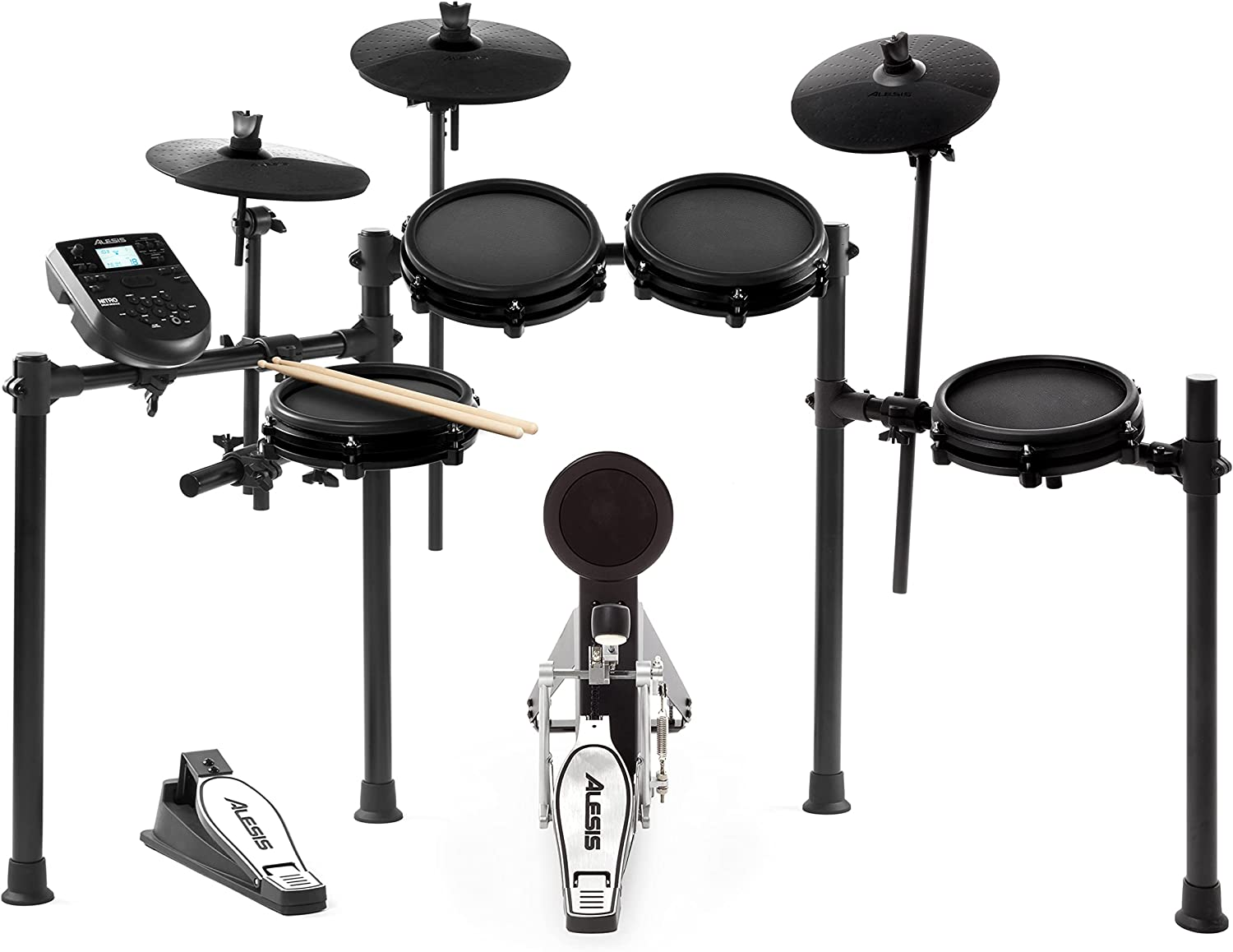 Alesis Drums Nitro Max Expansion Pack - Electric Drum Kit Expansion for Nitro Max with Mesh Tom Pad, 10" Cymbal with Choke and Connection Cables