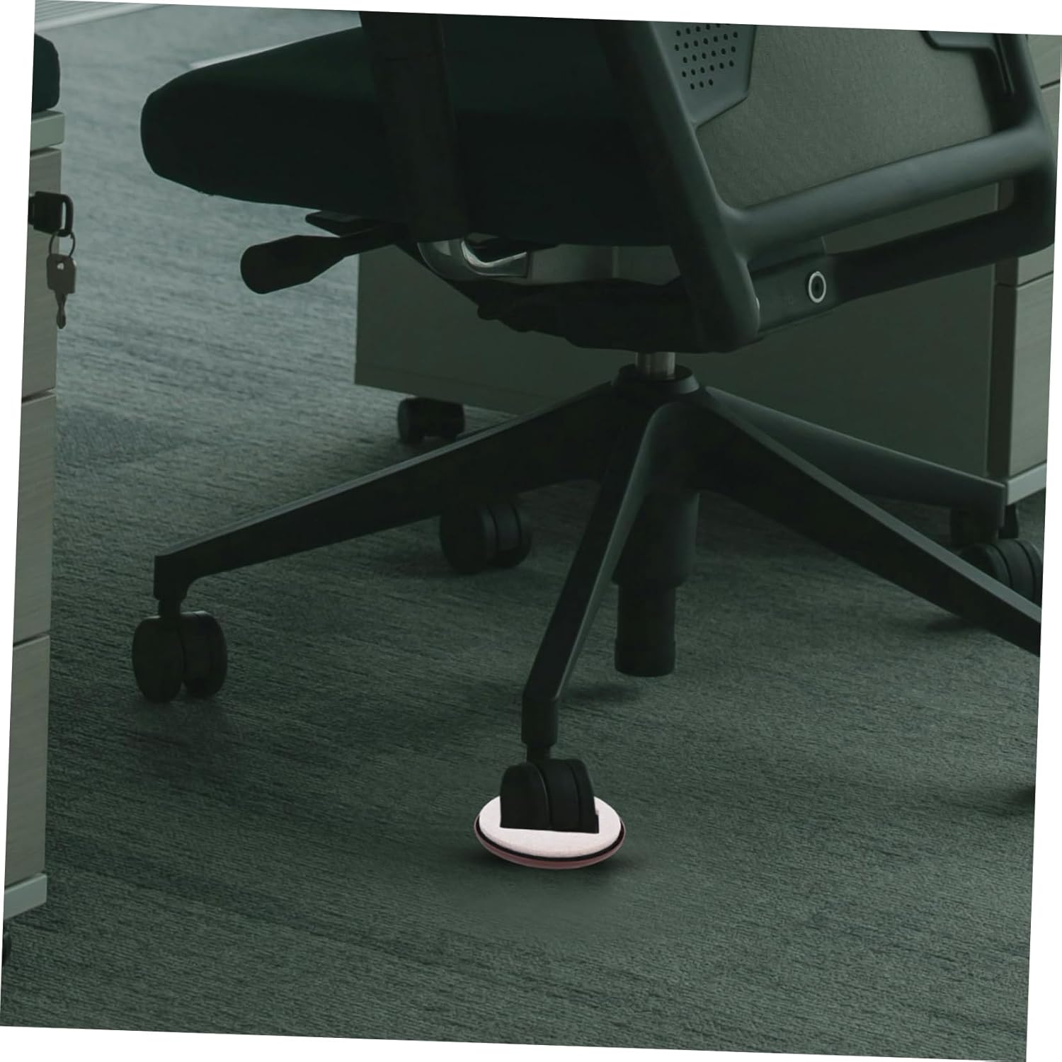 Iplusmile 5Pcs Slip Mat Felt Pads for Chair Wheels Rolling Chair Wheel Stopper Fits Hardwood Tile and Carpet Floors for Home and Office Use - Brown image number 2