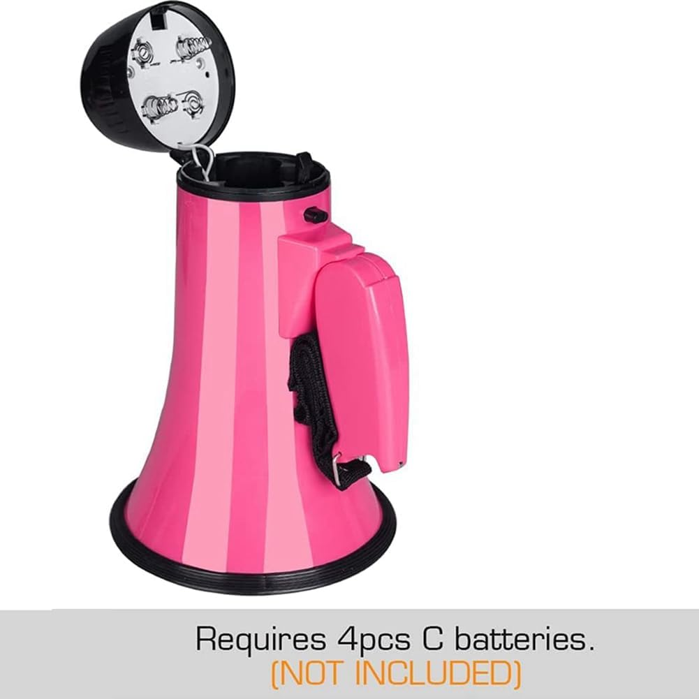 Utopially 2X 25 Watt Compact Speaker PA Bullhorn - with Built-In Siren, Voice Recorder, Bottle Opener,Pink image number 2