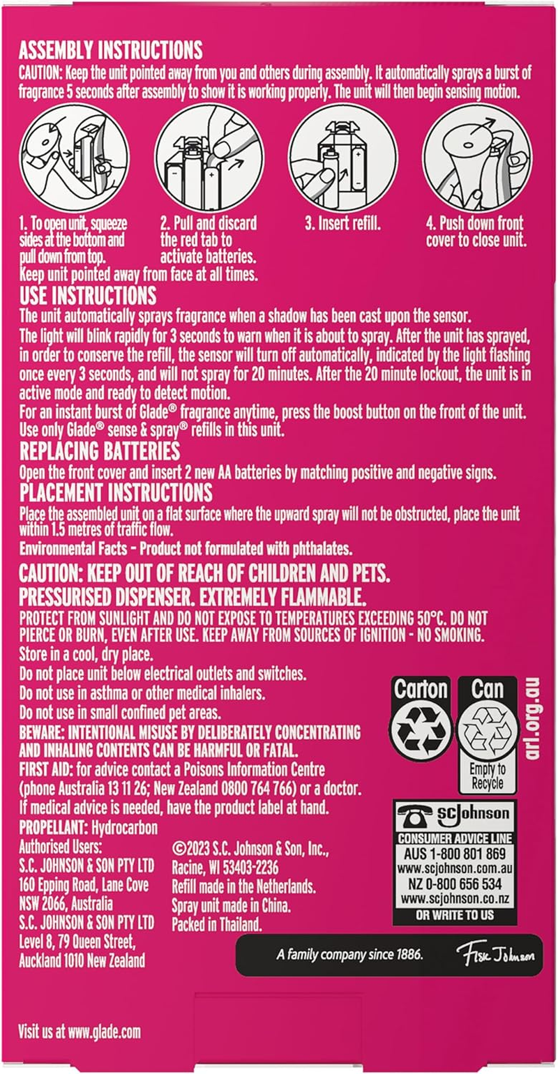 Glade Sense & Spray Berry Pop Refill 12G &ndash; Limited Edition, Motion Sensor Air Freshener image number 1