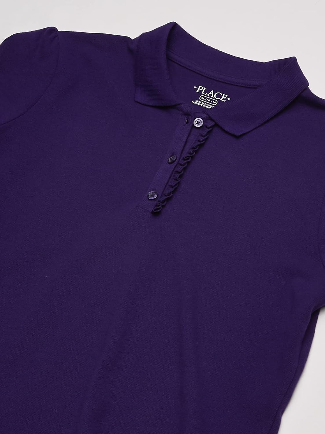 The Children'S Place Girls Short Sleeve Pique Polo, Regal Violet, Small image number 2