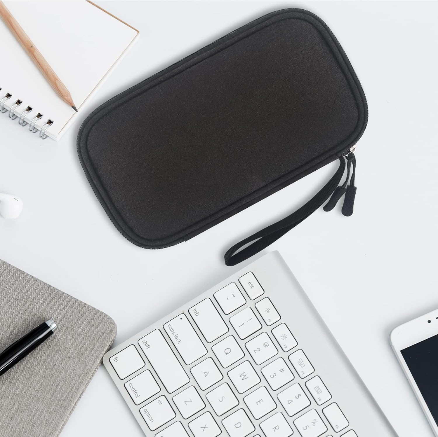 Lacdo USB Flash Drive Case Thumb Drive Holder Case Organizer Portable Electronic Accessories Storage Bag for Sandisk/Samdata/Samsung USB Flash Drives Jump Drive Memory Stick, SD Card, Cable, Black image number 4