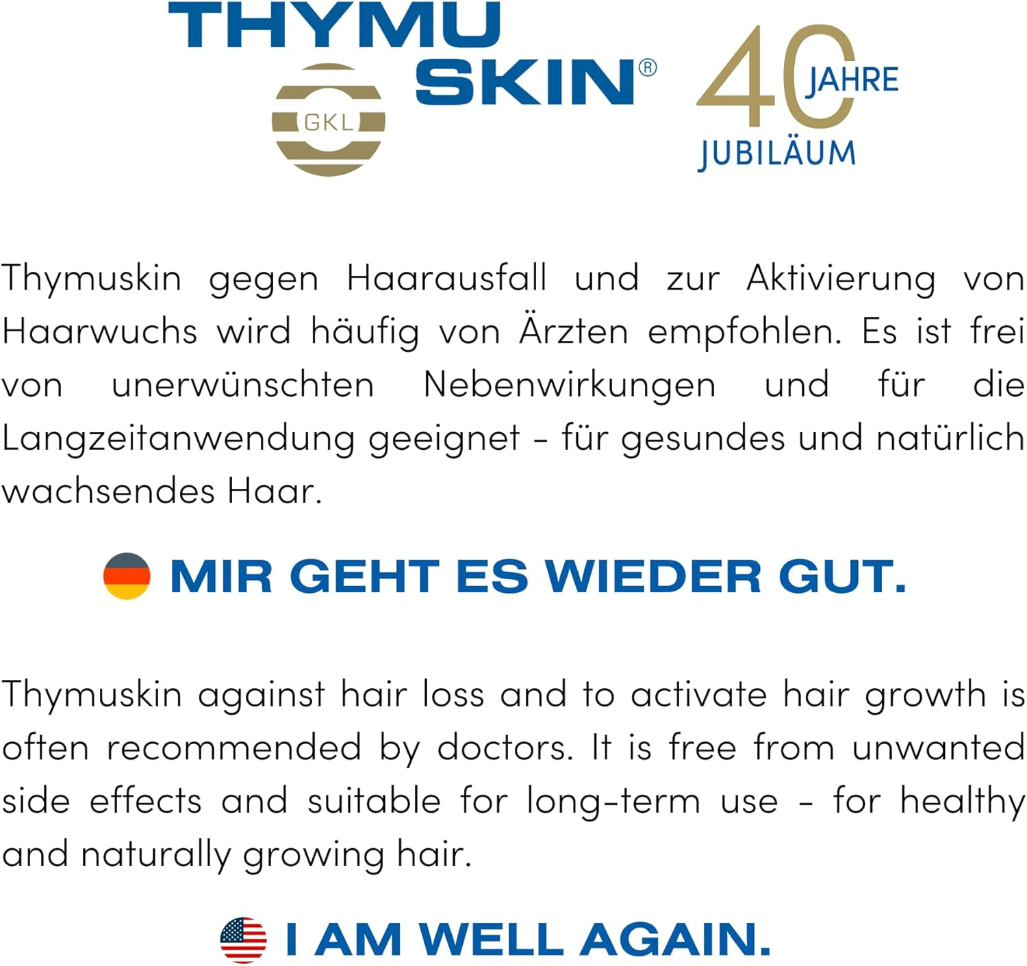 THYMUSKIN Med - Hair Care Peptides Serum (Step #2) for Hair Growth Due to Hair Loss - for Sensitive Hair and Scalp Conditions Where Balding Is Already Present image number 1