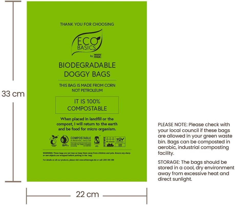 Eco Basics White Magic Biodegradable Doggy Bags (8 Rolls) image number 3