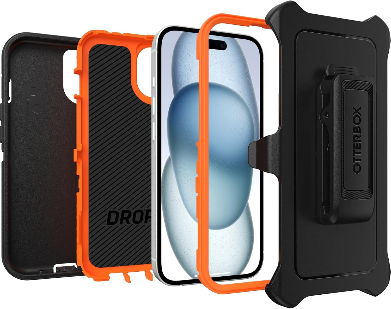 Otterbox Iphone 15, Iphone 14, and Iphone 13 Defender Series Case - Realtree Edge (Blaze Orange/Black/Rt Edge), Rugged & Durable, with Port Protection, Includes Holster Clip Kickstand - Green image number 7