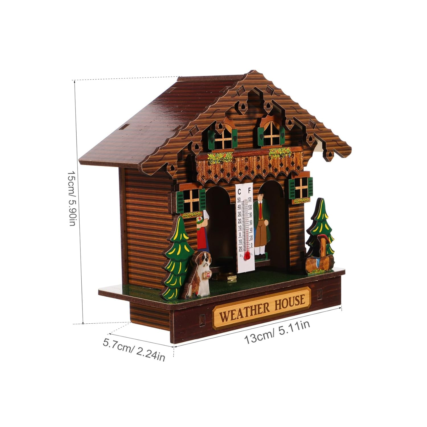 DECHOUS High Precision Wall Mount Thermometer Hygrometer Barometer Weather Station for Indoor Use Accurate Temperature Humidity Monitor with Stylish Design for Home Office Garage