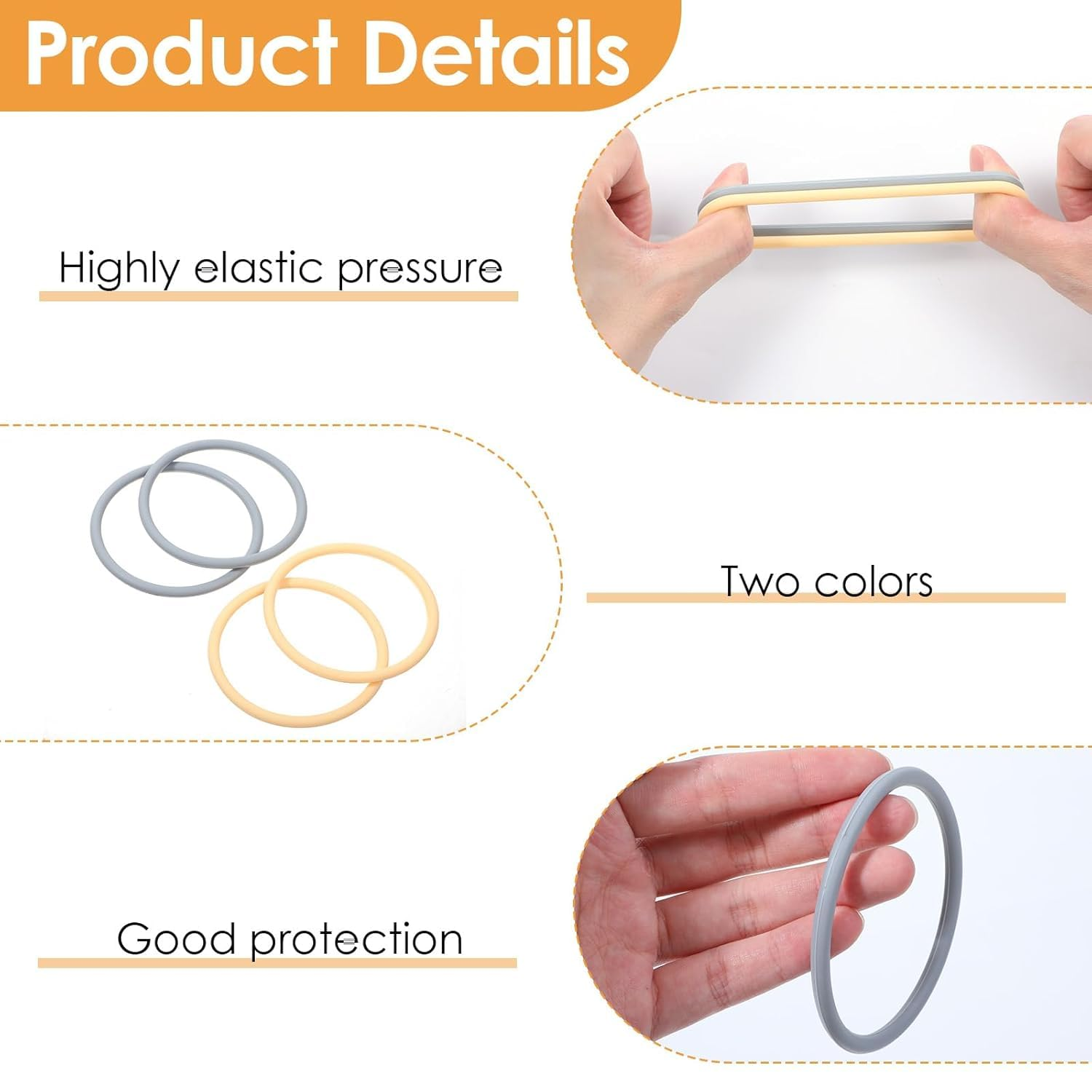 Silicone Patella Ring,4Pcs Knee Rope Loop Basketball Patella Knee Ring,Silicone Patella Ring Elastic Knee Ring,Athletic Fixed Protection Patella Ring,Basketball Patella Tendon Stabilizer Knee Ring - Colorful, Regular image number 5