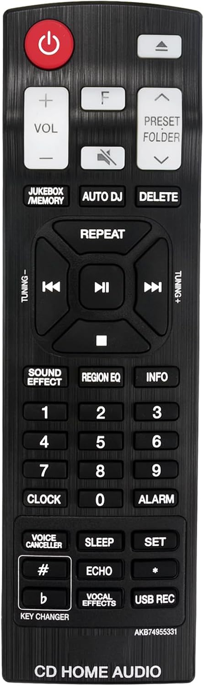 AKB74955331 Replace Remote Control Compatible with LG Stereo System Mini Hi-Fi CJ88 CJ98 NJ98F CJ87 CJS87F CJS98F CJS88F CJ88FB CJS88W OJ98 XBOOM Audio System