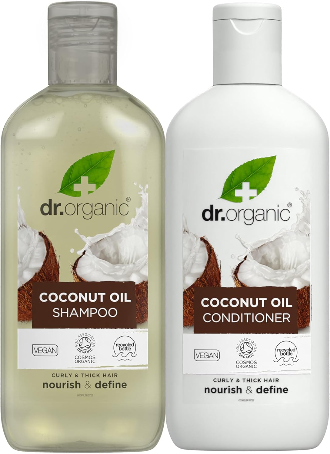 Dr Organic Coconut Oil Shampoo & Conditioner Set with Travel Bag - Women'S & Men'S Skincare - Nourishing, Rejuvenating & Hydrating - Vegan, Cruelty, Paraben & SLS Free - 265 Ml & 265 Ml - Bundle image number 2