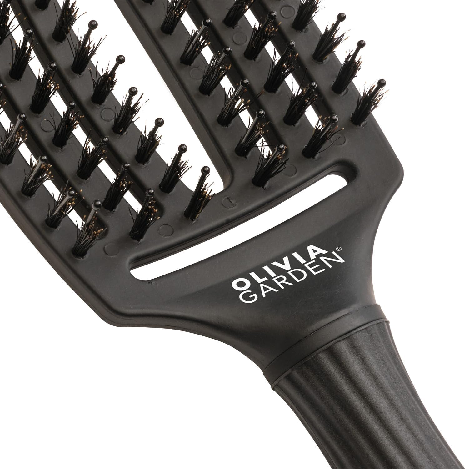 Olivia Garden - Fingerbrush Care Iconic Double Bristles Black M image number 2