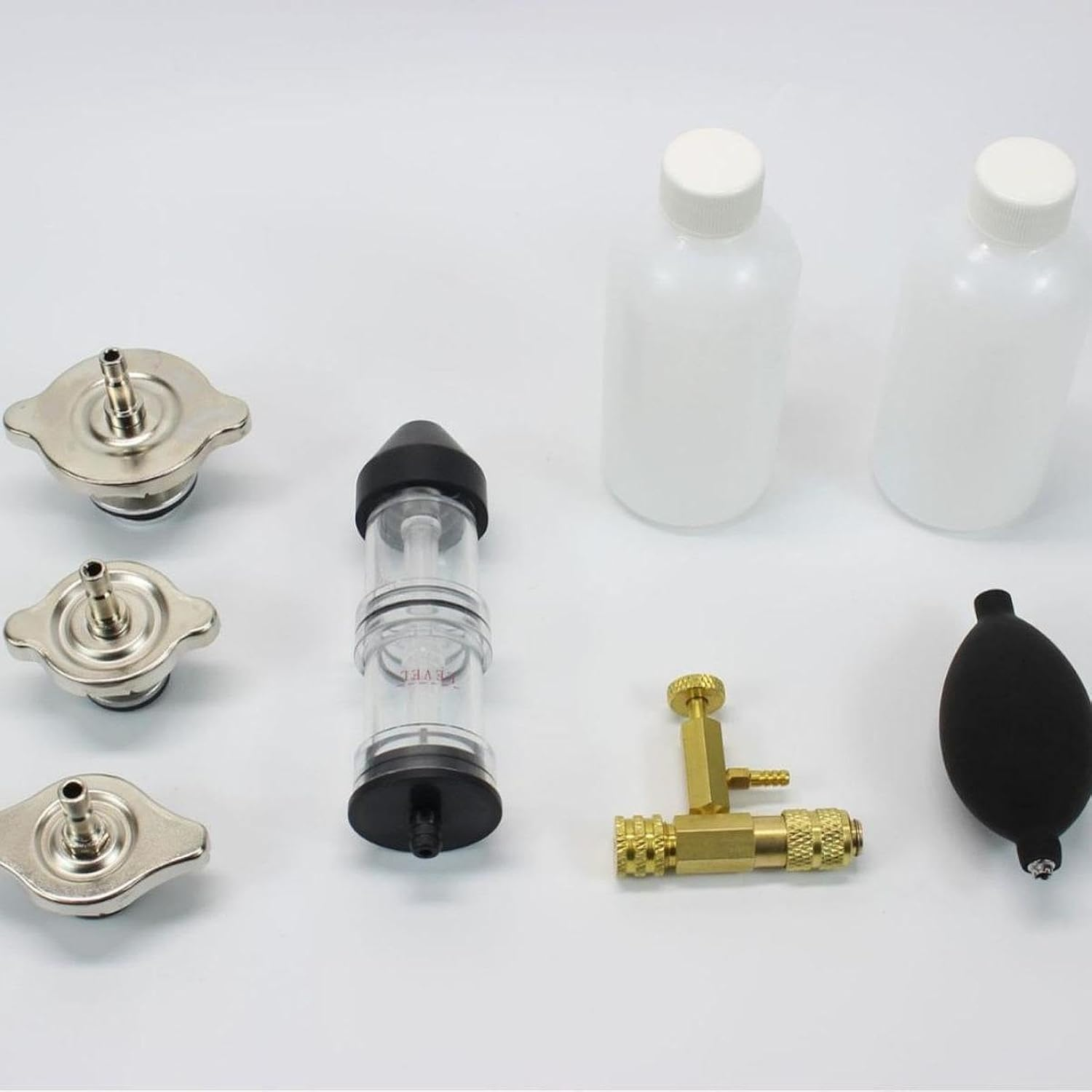 Jicsuxi CO2 Leak Detector Head Gasket Leak Tester Automotive Tools Tractors Excavators with 3 Bayonet Adapters Combustion Leak Tester image number 1