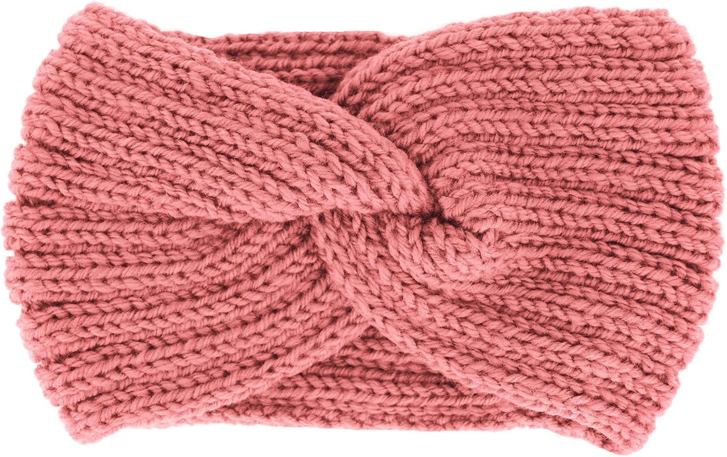 Axy Women'S Knitted Headband with Twist Knots, Winter Headband, Knitted Headband (Fuchsia)