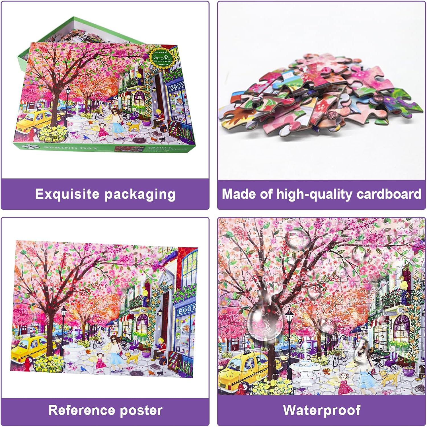 Spring Puzzles for Adults 500 Pieces Spring Avenue Puzzles for Decoration Colourful 500 Piece Jigsaw Puzzles for Adults, Teens and Families, 26.8 X 19.3 Inch image number 1