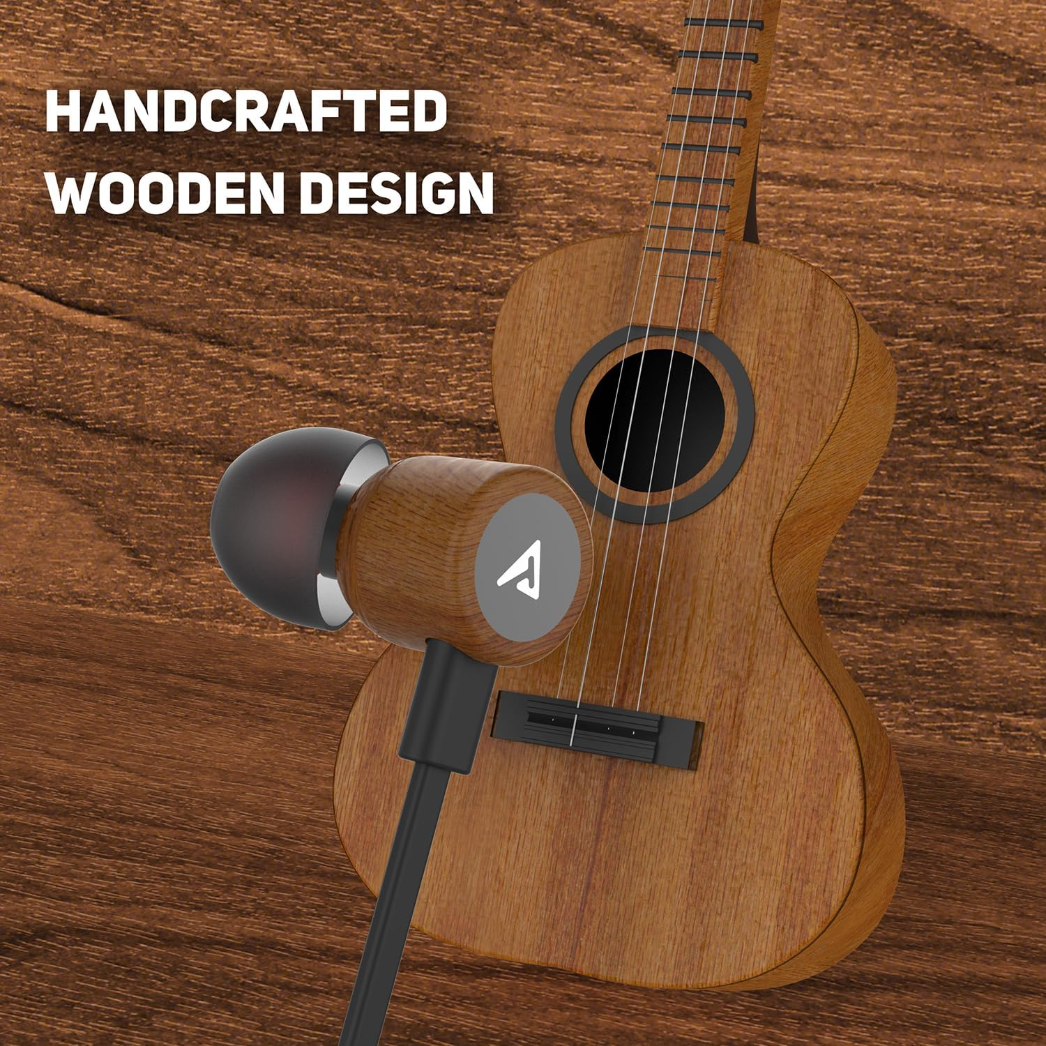 USB C Headphones for Iphone 16, Type C Earbuds Red Pear Wood Wired Hifi Stereo with Remote & Mic, USB C Earphones Compatible with Iphone 16/15 Pro Max, Galaxy S23, Ipad Device with Type C, Black image number 3