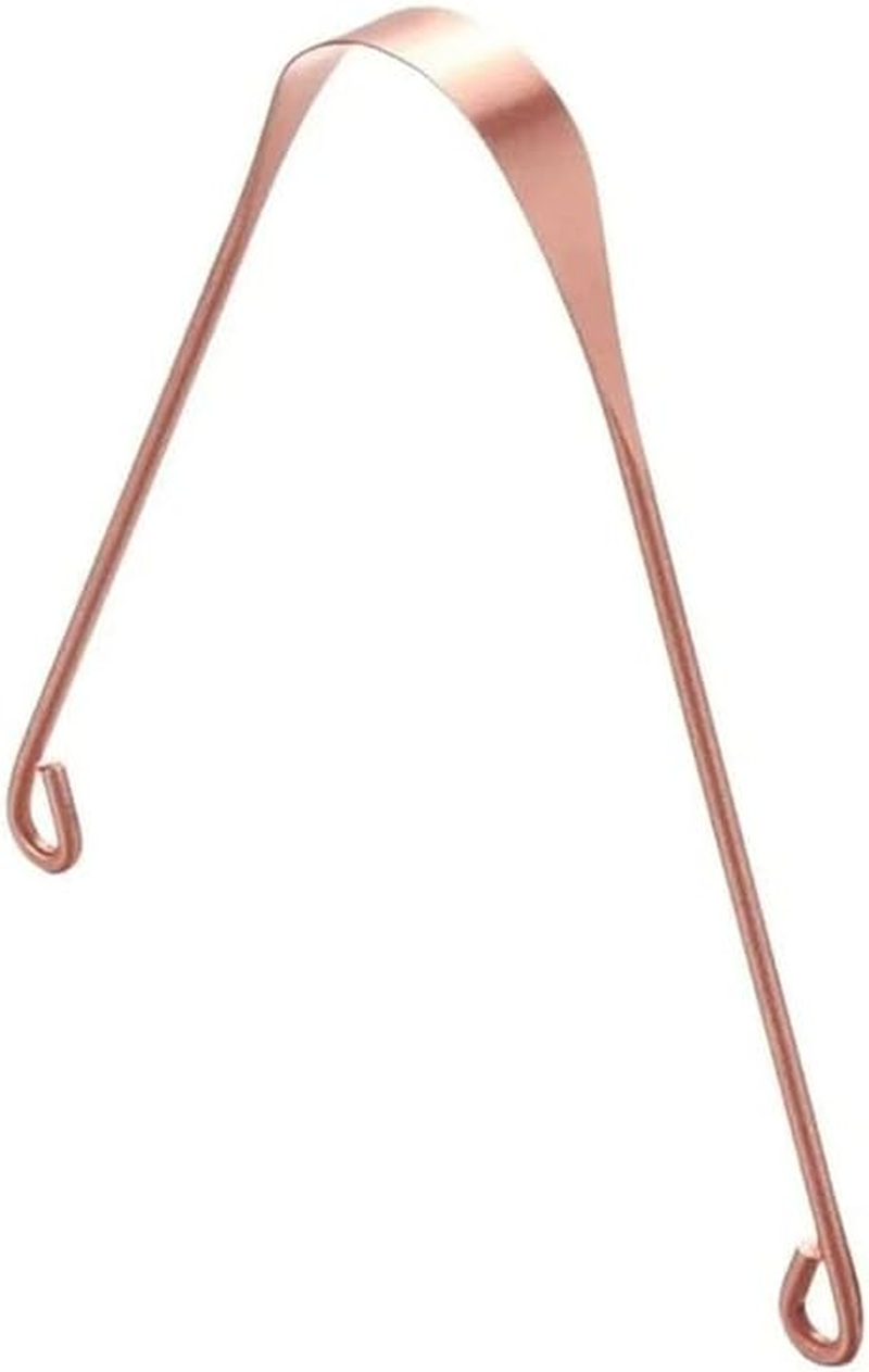 AIMALL Pure Copper Tongue Scraper - Ayurvedic Oral Hygiene Cleaner for Fresh Breath, Bacteria Removal & Enhanced Dental Health, 12Gm Thick with Curved Edge image number 3