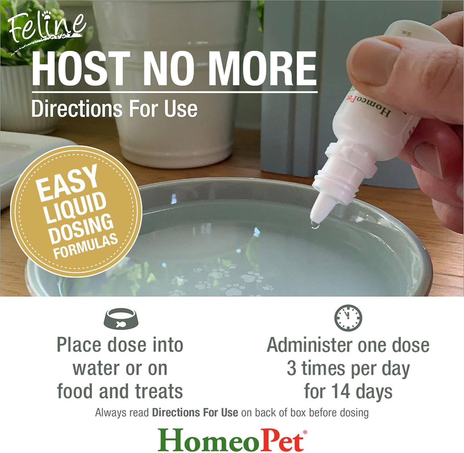 Homeopet Australia Feline Host No More (WRM Clear in USA) image number 3
