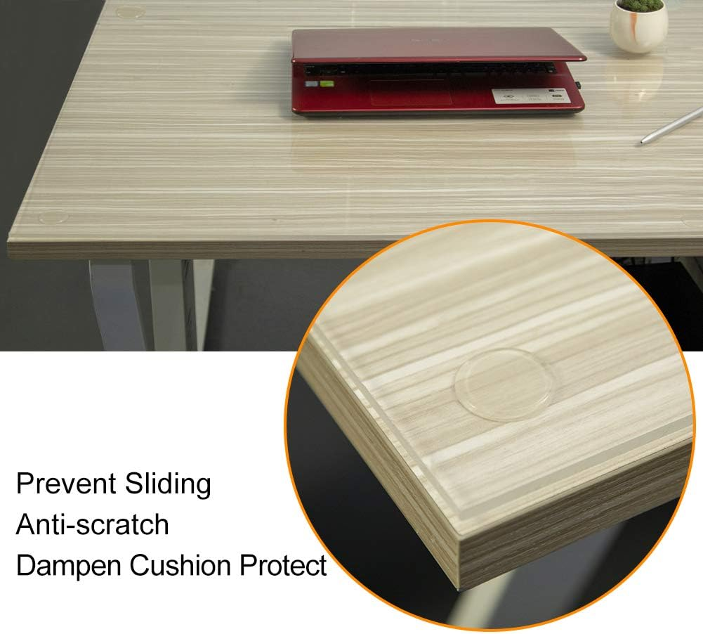 GINOYA 18Pcs Glass Top Bumpers, Silicone Adhesive Furniture Bumpers for Glass Table Door Cabinet Drawers image number 3