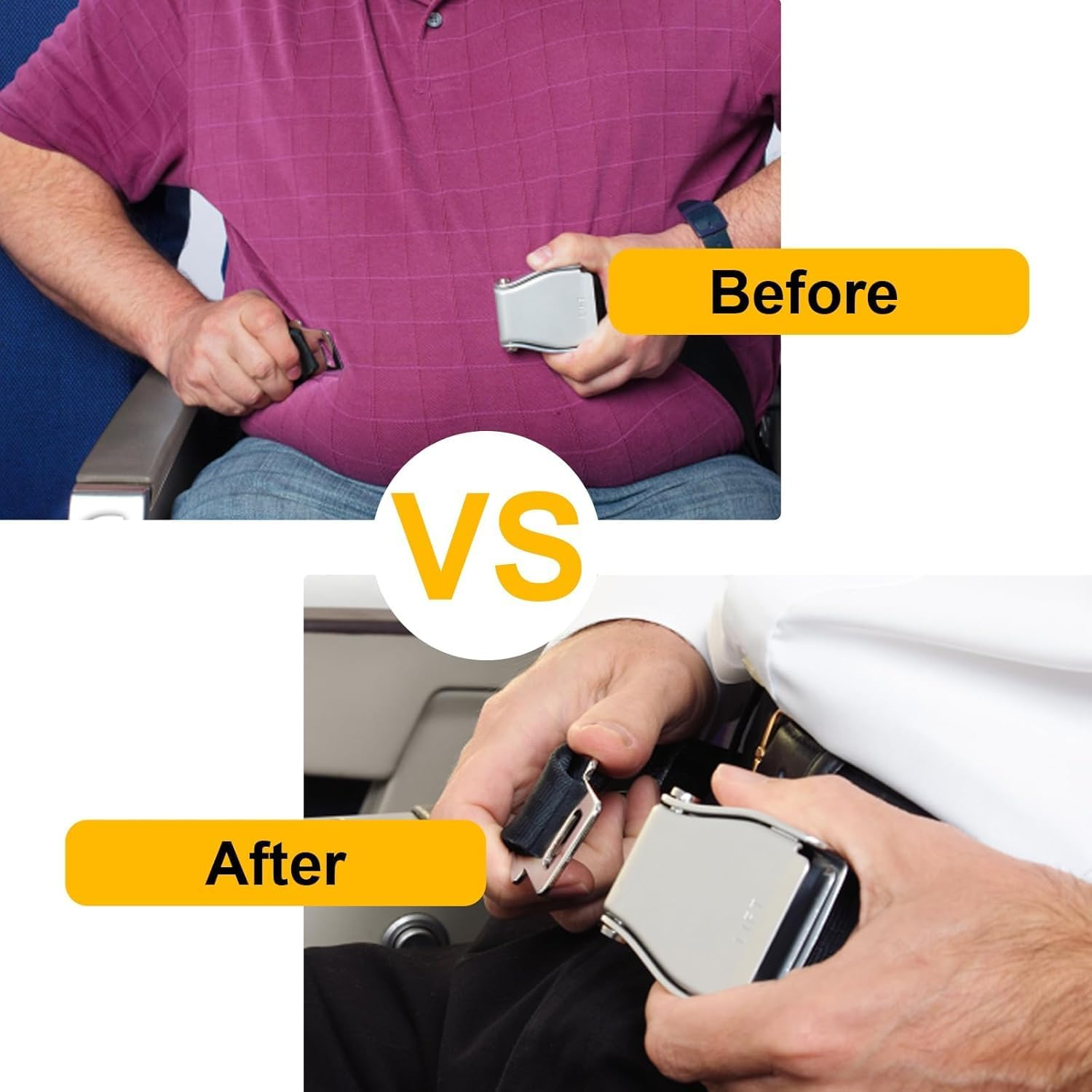 Airplane Seat Belt Extender,Plane Travel Essentials for Pregnant Fat Large Waist Women Men,130Cm Adjustable Seat Belt Extender for Airplane,Safety Aircraft Belt Accessories