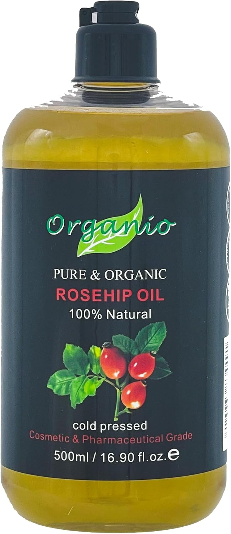 Organic Rosehip Oil Cold Pressed 100% Pure Natural Virgin Rose Hip Face,Skin Oil (Without Pump, 500Ml) image number 1