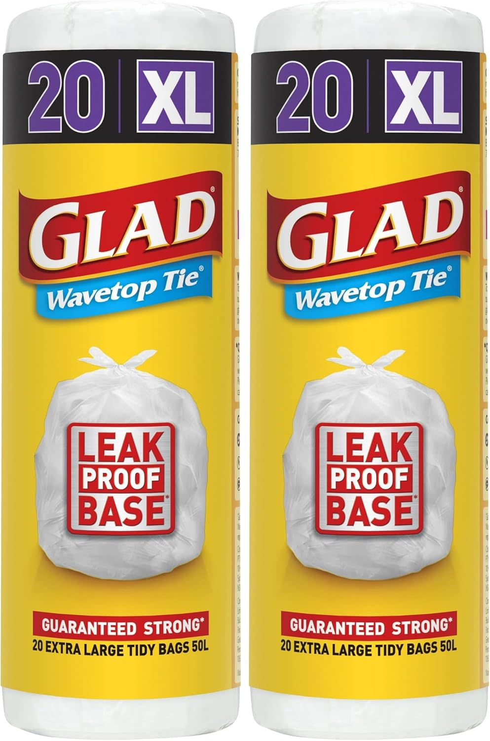 Glad Wavetop Tie Kitchen Tidy Bags, 72 Medium Garbage Bags, Medium Size Fits 27L Bin, 72 Count image number 6