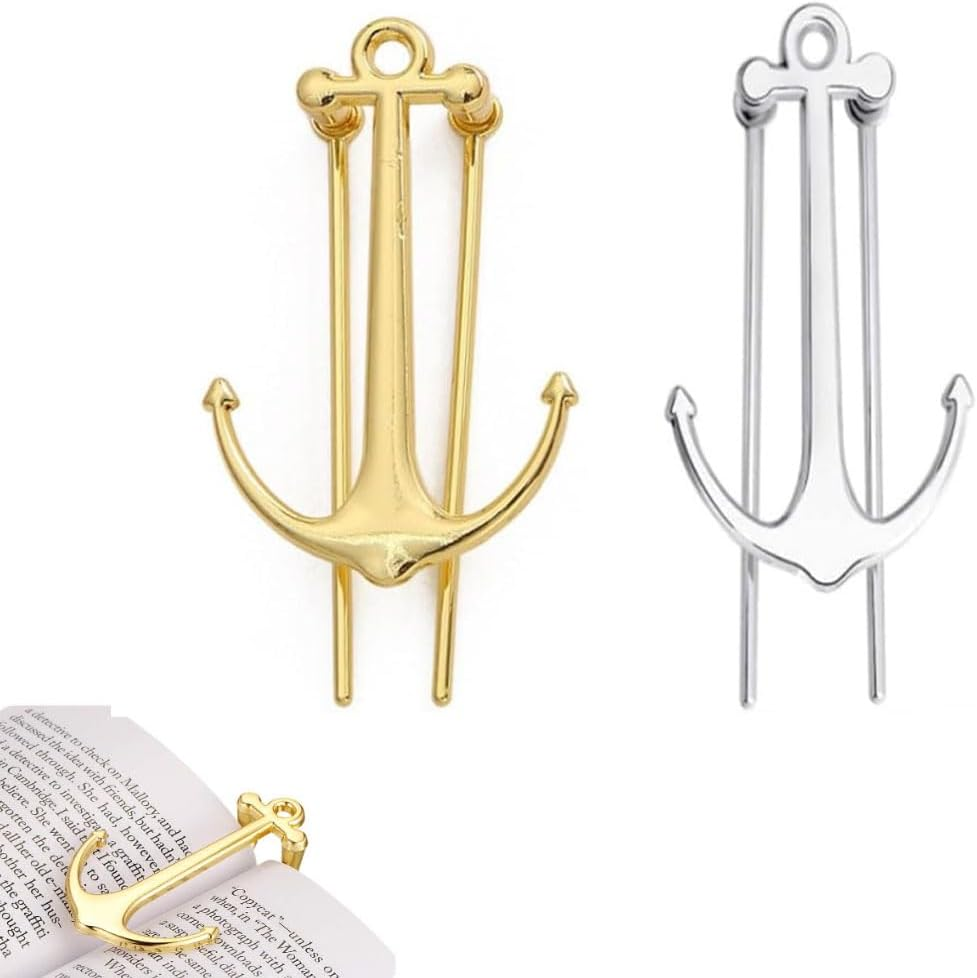 Book Holder, Armastuse 2 PCS Bookmarks Creative Bookmark Metal Page Holder,Classic Reading Accessories for Book Lovers, Students Teachers Graduation Gifts School Office image number 1