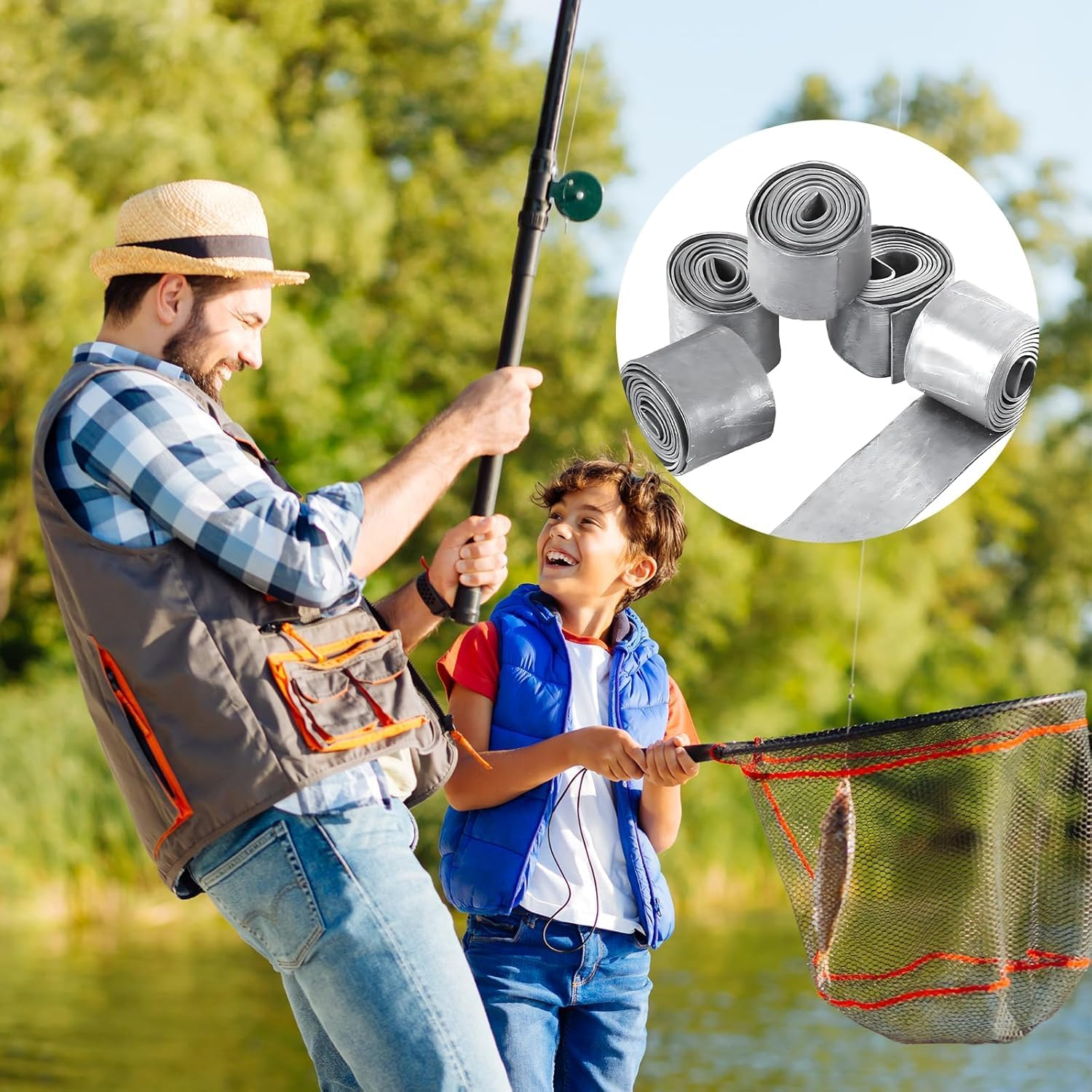 &lrm;BEANPRECOY Leads Sheet,1Mm Thick Leather Strips for Fishing Gear 20 Rolls Fishing Soft Sheet Strip Sinkers Weights Tackle Accessories Supplies New,Balance the Fishing Accessories Group image number 5