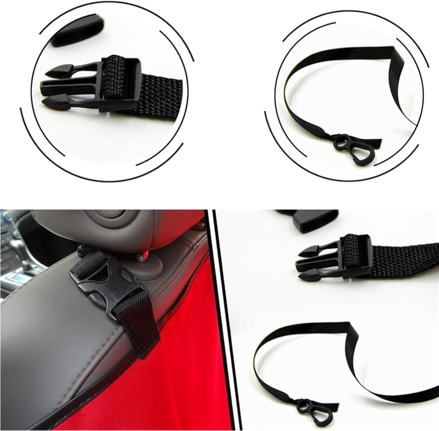 Dog Car Seat Cover Pet Carrier Dog Car Seat Cover Travel Hanging Mattress Car Seat Cover Dog Hammock(Size:Red) image number 5