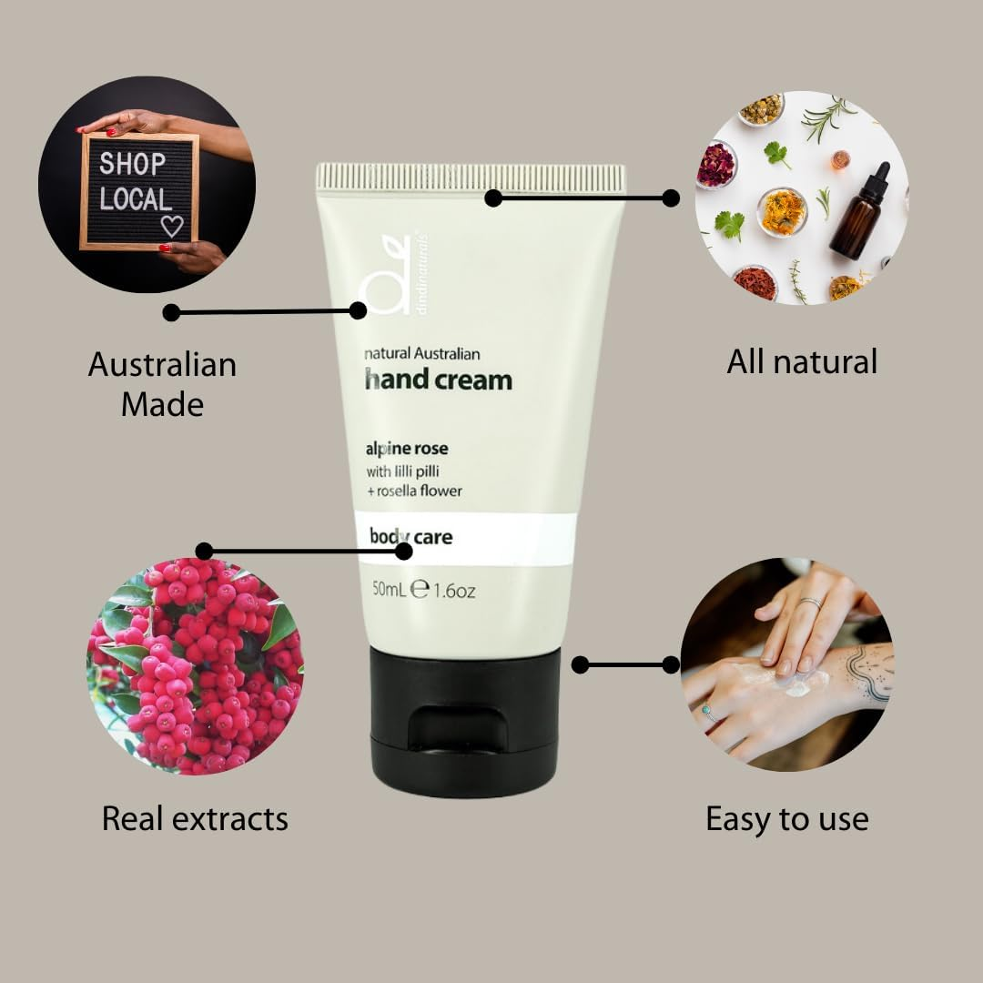 Hand Cream Alpine Rose 50Ml | Nourishment for Your Hands and Nails | Rich in Natural Ingredients for Soft, Smooth Skin | Ideal for Daily Use & All Skin Types | Dindi Naturals image number 1