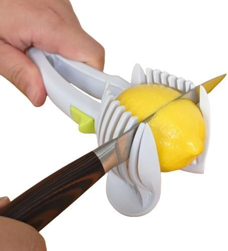 LEDON Slicing Buddy Fruit & Vegetable Cutting Tool Easy Handheld round Vegetable Cutter Tool for Onion, Kiwi & Citrus &ndash; Safe Grip Kitchen Cutting Aid Gadget for Uniform Slices image number 1