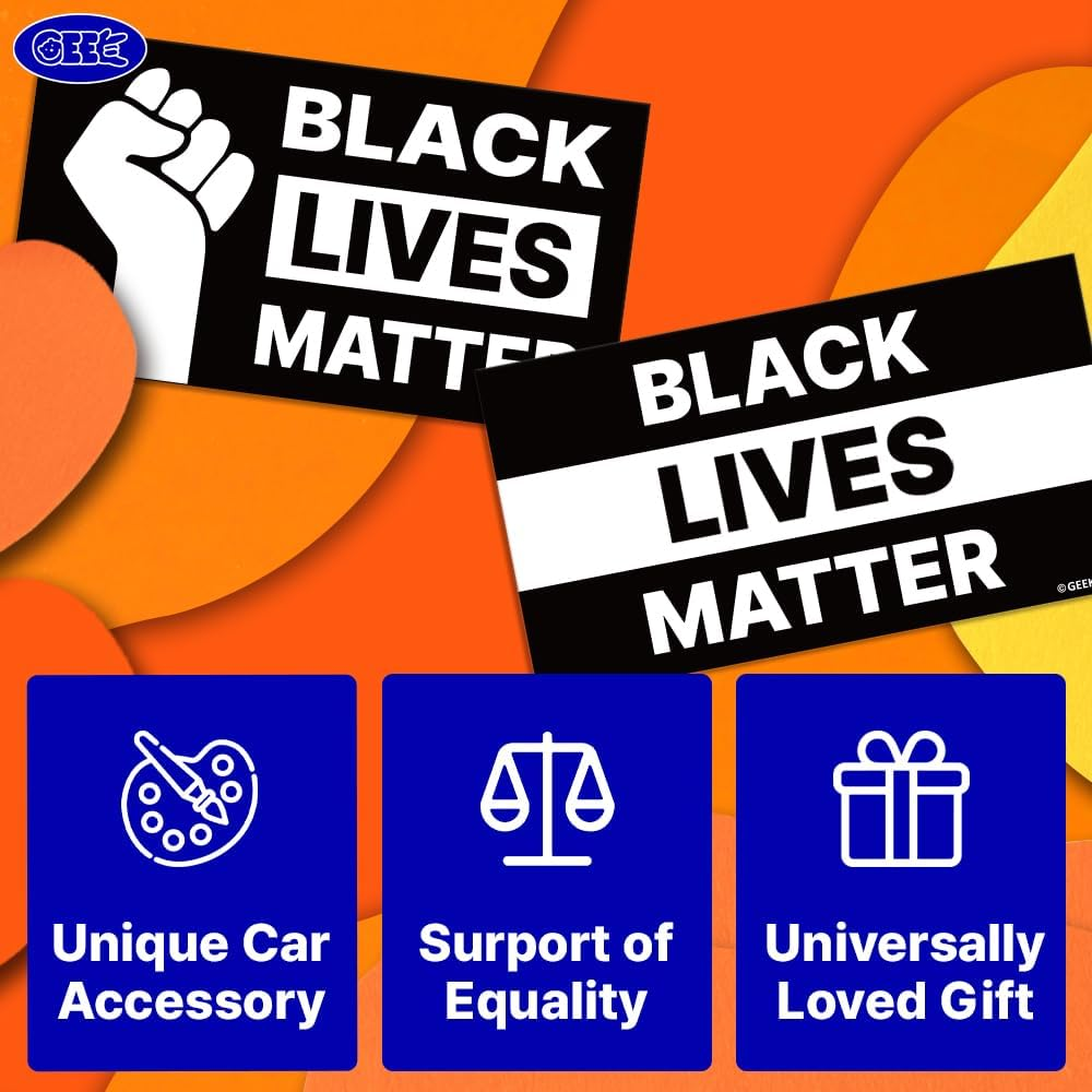 GEEKBEAR Black Lives Matter Car Magnet - Reflective, Weather-Resistant, Eye-Catching - 7 X 4 in (Fist) - Fist image number 4