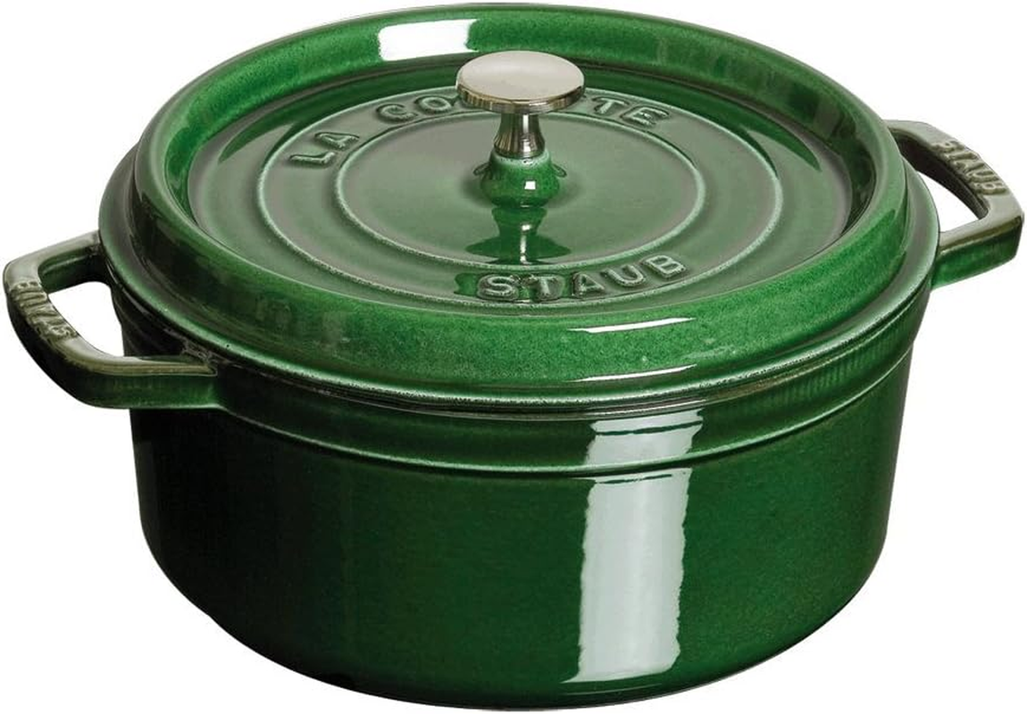 Staub round Cocotte, 26 Cm, Basil Green