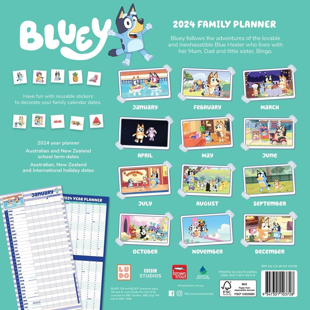 Bluey Family Planner 2024 Square image number 3