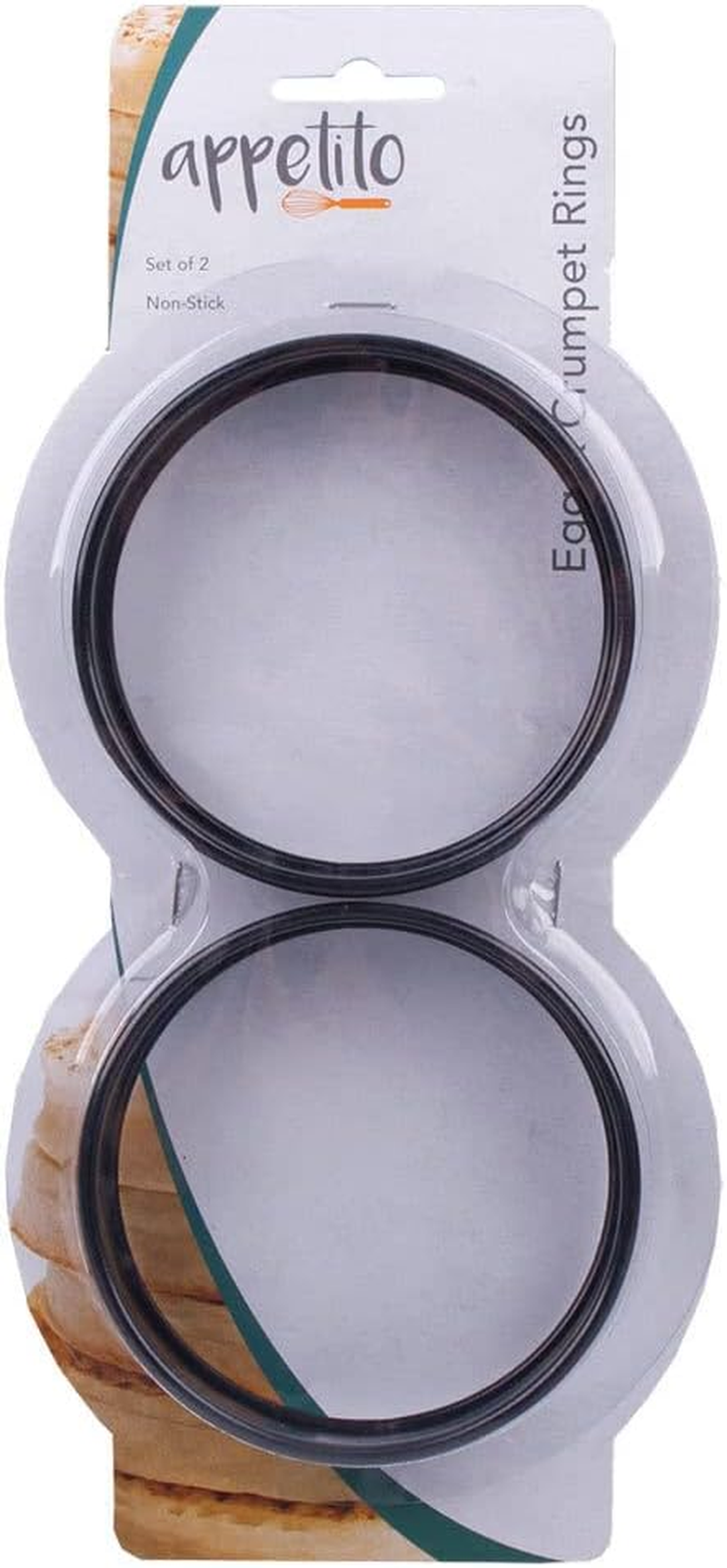Appetito Non-Stick Egg & Crumpet Rings Set 2 image number 1