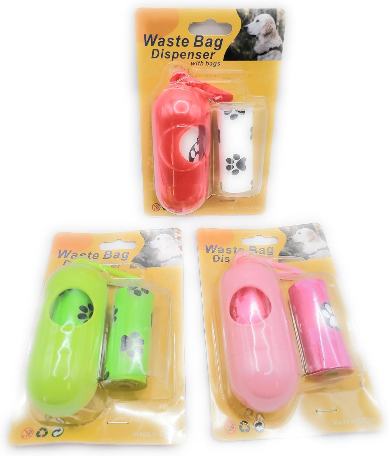 Pet Waste Bag Dispenser with Bags, Multiple Colours image number 5