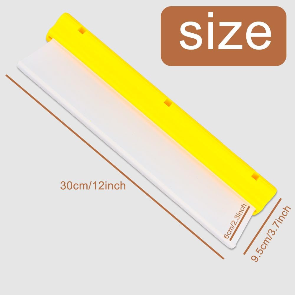 12-Inch Silicone Car Squeegee - Automotive Water Wiper for Drying, Flexible T-Bar Water Blade for Windshield, Glass, Window, Mirror, Bathroom image number 2