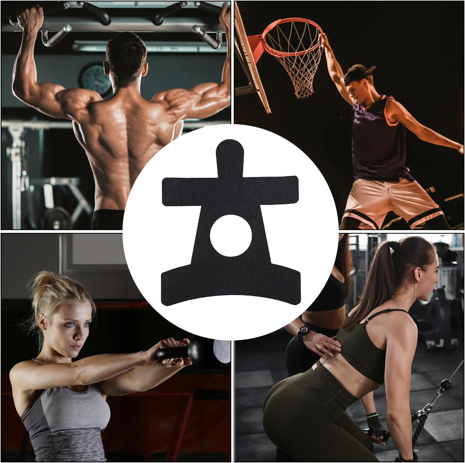 16Pcs Kinesiology Tapes for Shoulder, Precut Waterproof & Breathable Elastic Sports Tape for Muscle Support & Athletic Stability (Black) image number 1