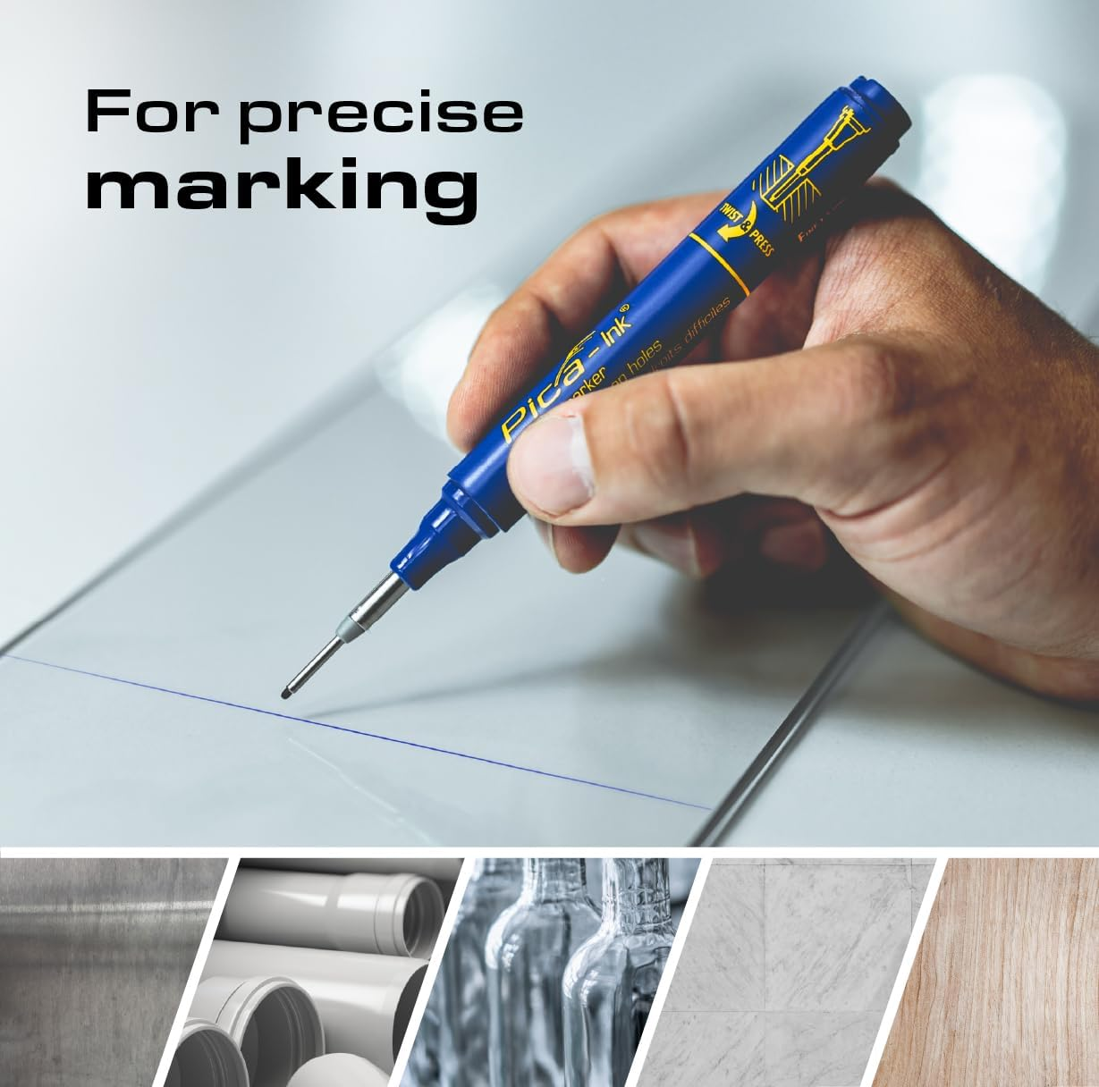 Pica Ink Deep Hole Marker, Red image number 2