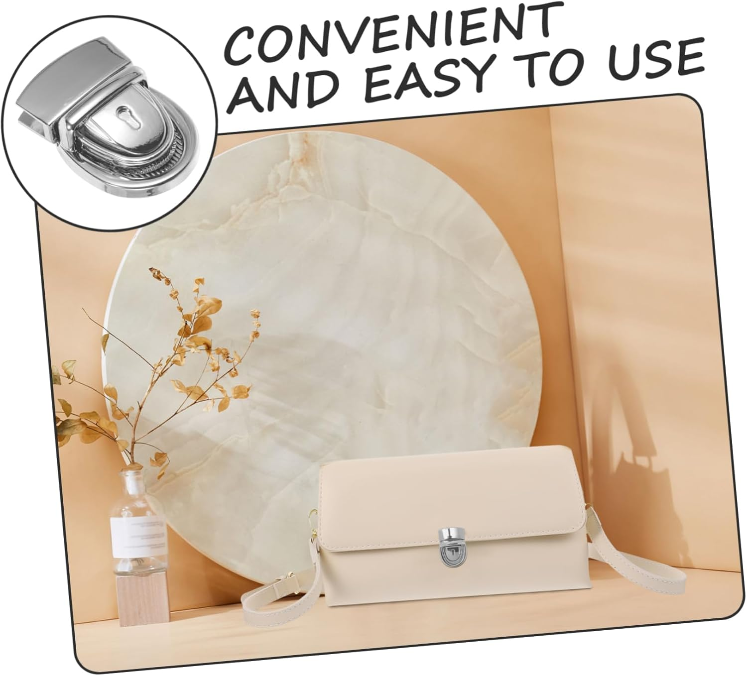 CIMAXIC 4Pcs DIY Bag Buckle Locks Zinc Alloy Press Locks for Handbags Travel Bag Accessories image number 1