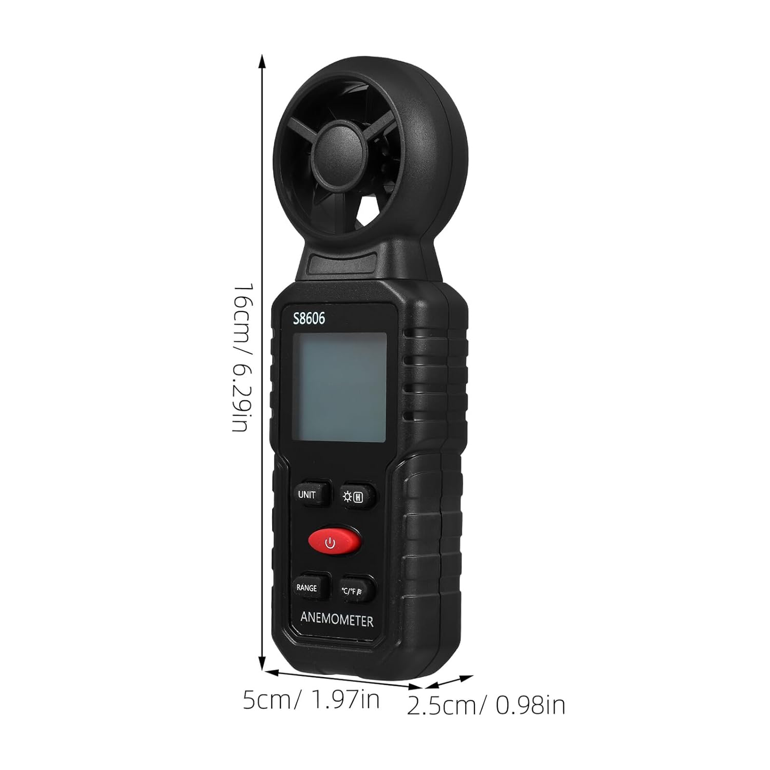 TEHAUX High-Precision Handheld Digital Anemometer Wind Speed for Outdoor Use Construction Versatile Air Velocity and Wind Measurement Tool image number 2