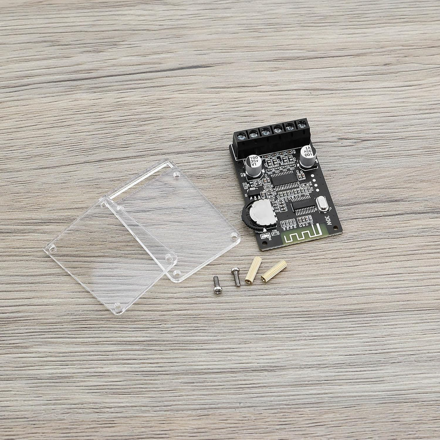 VGOL Audio Bluetooth Amplifier Board XY-P15W Bluetooth Amplifier Module 2.0 Channel Wireless Digital Audio Receiver with Acrylic Protective Case for DIY Speaker image number 1