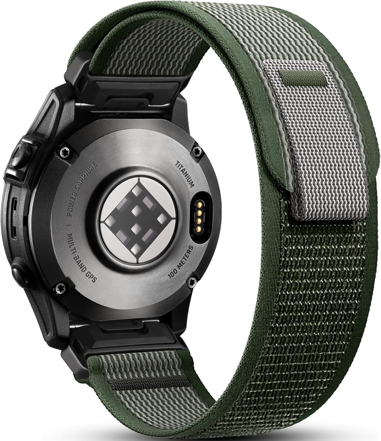 Ouwegaga Compatible with Garmin Fenix 8/Fenix 7/Fenix 6/Fenix 5 Band, 22Mm Nylon Sport Watch Strap for Garmin Fenix E 47Mm/Fenix 7 6 Pro/Fenix 5 Plus/Forerunner 935/945/955/965/Approach S60/S62/S70 - Black Grey image number 3