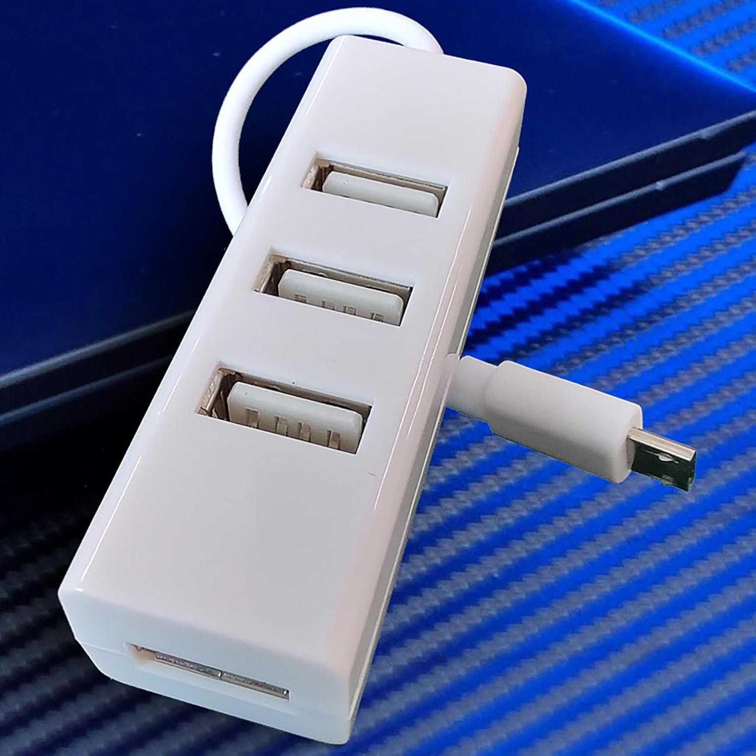 Tunghey Micro USB 2.0 Hub, Micro USB to USB 4 Port OTG Hub for Ras-Pberry Pi Zero (White) image number 1