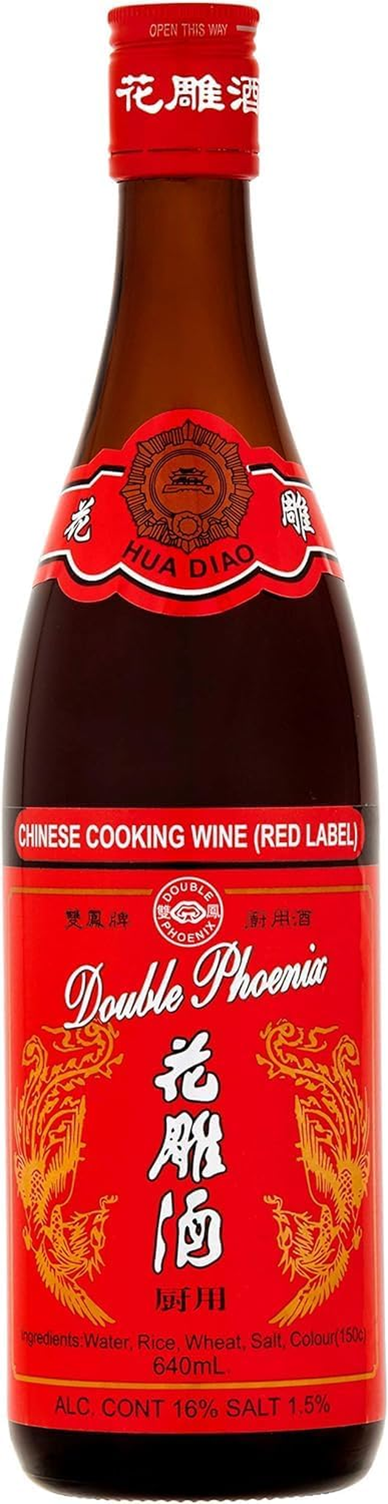 Double Phoenix Red Label Chinese Cooking Wine, 640 Ml image number 1