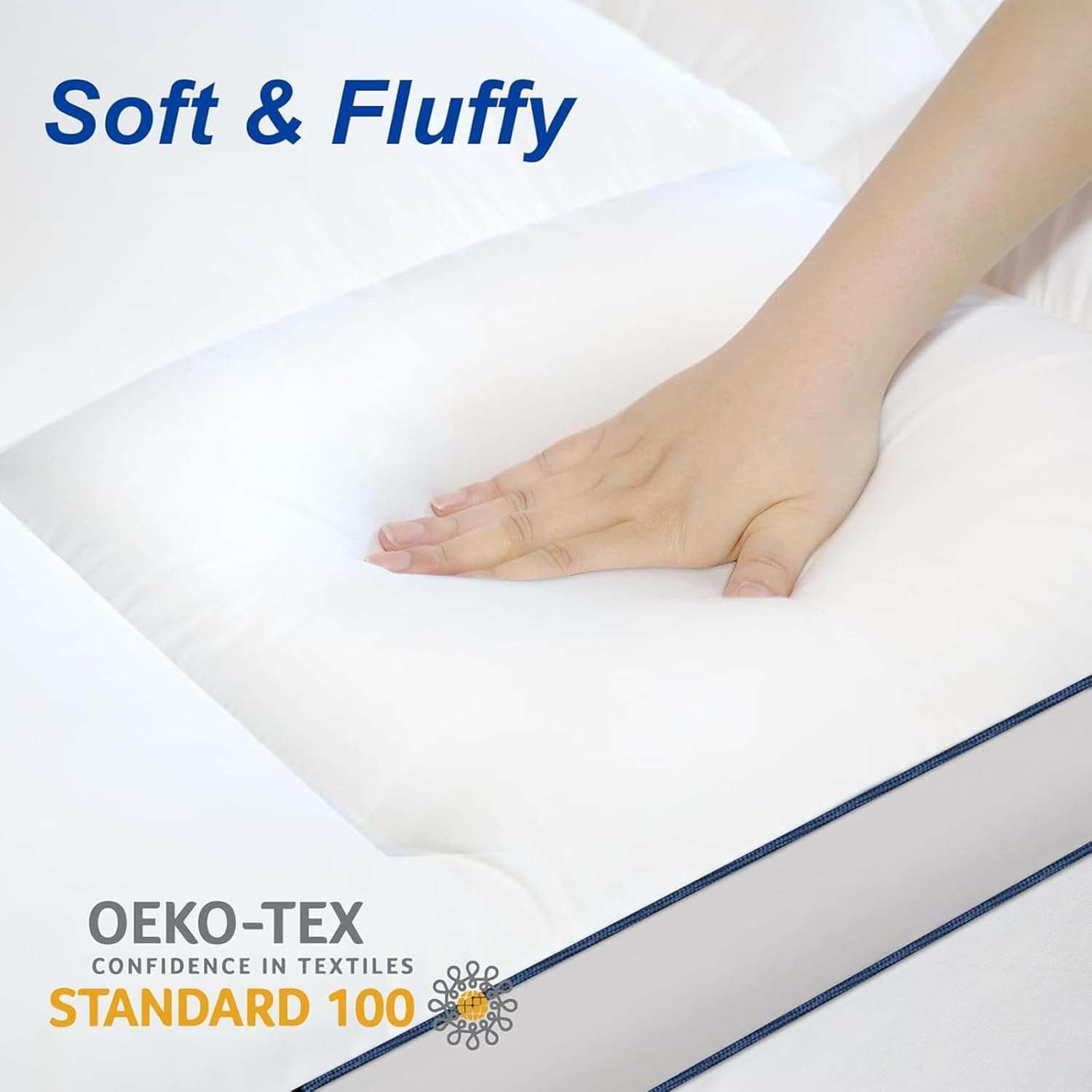 Soft Full Size Mattress Topper, Thick Pad Cover for Back Pain Sleep, Pillow Top Mattress Protector, 48Cm Deep Pocket White 137 * 190Cm image number 2