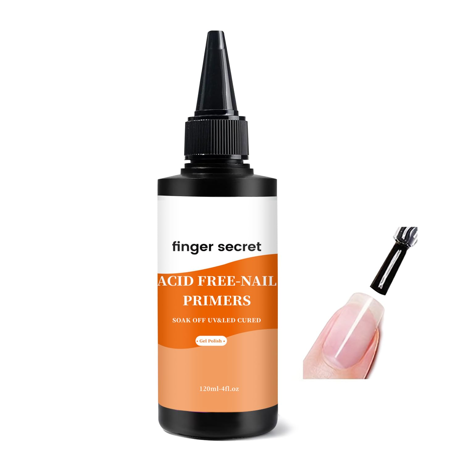 Finger Secret Nail Dehydrator,120Ml/4Fl.Oz Dehydrator Nail Prep,Professional Nail Prep Dehydrator for Gel Polish Acrylic Nails Fast Dry Natural Nail Primer Base Varnish Manicure