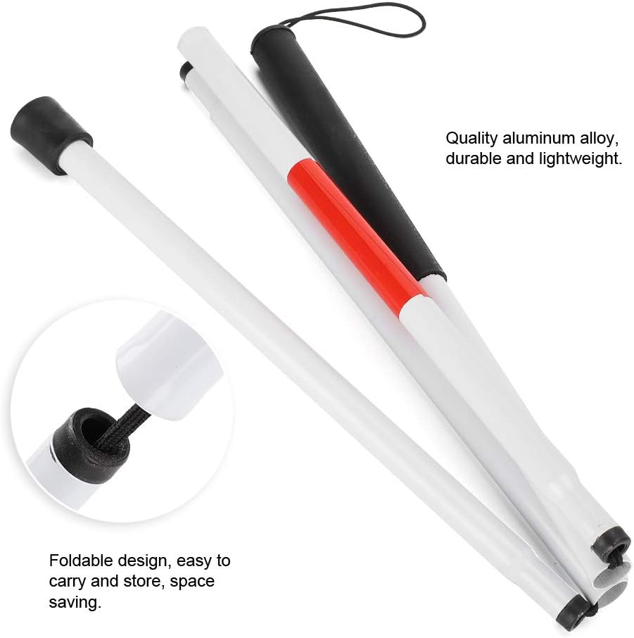 Portable Blind Stick, Blind Crutch, 48.2In Help the Blind to Walk at Night Seniors for Elderly Blind image number 2