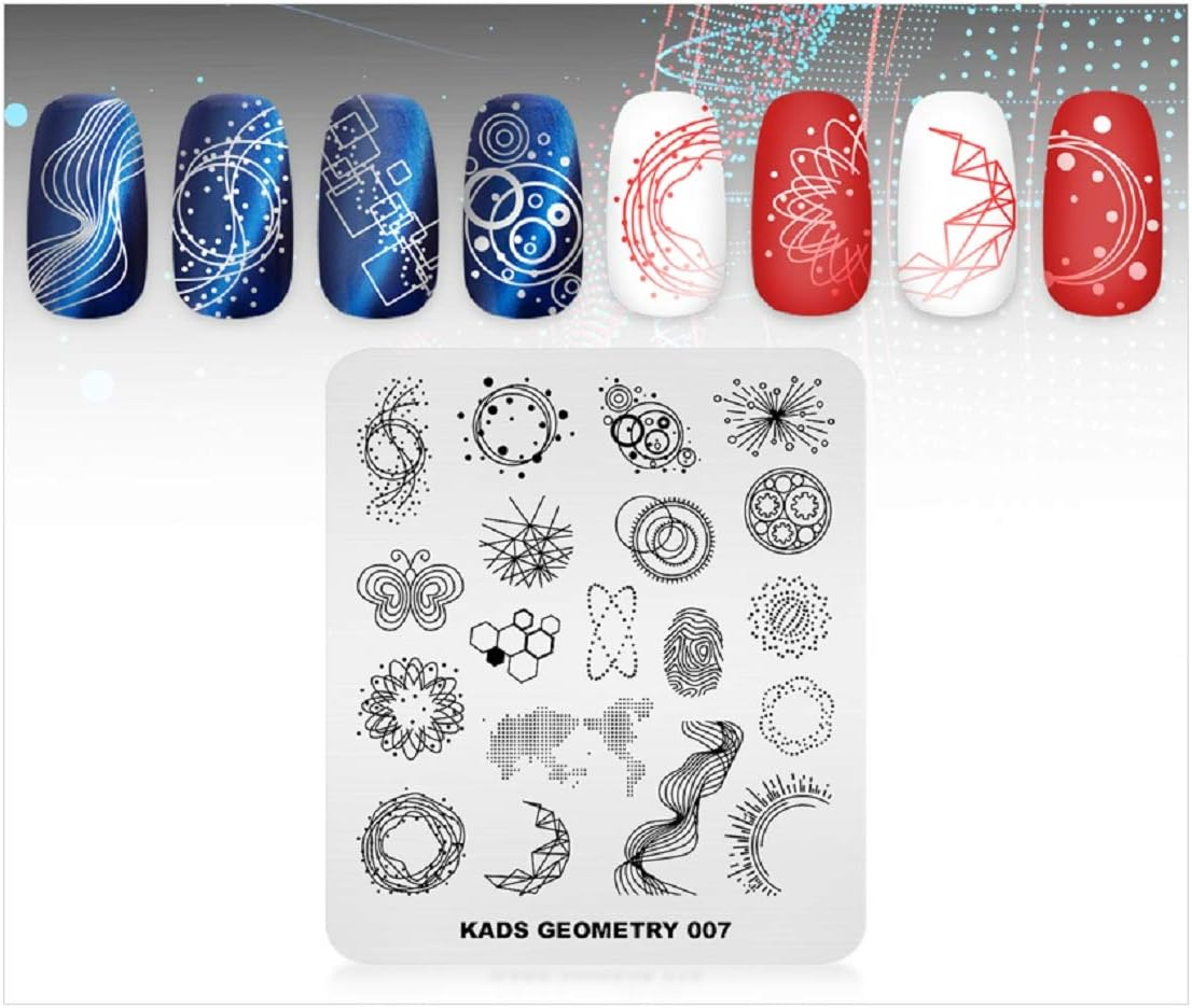 Rolabling Nail Stamping Plate Christmas Cute Stamp Plate for Nail Art Stamping Image Template Manicure Stencil DIY Tools(Ch014) image number 1