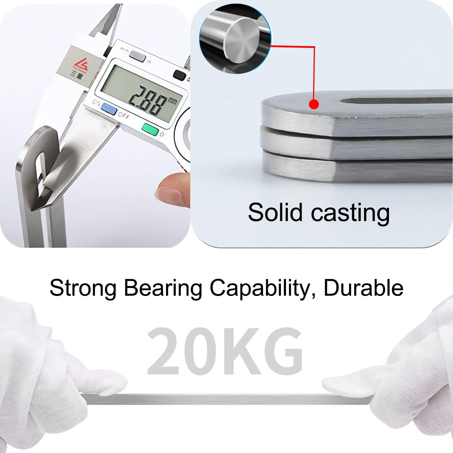 Mounting Set for Fence Post Box, Fence Attachment for Letterboxes in Anthracite Mounting (Silver, 215 Mm) image number 3