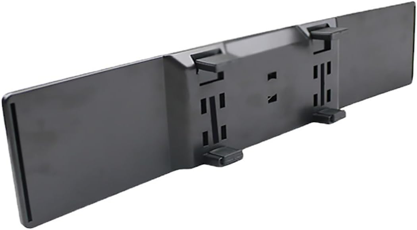 AIMALL Wide Angle Blue Tinted Rearview Mirror - 11.81X2.83 Inch Anti-Glare Curved Mirror, ABS Frame Universal Car Interior Mirror for Enhanced Visibility & Safety