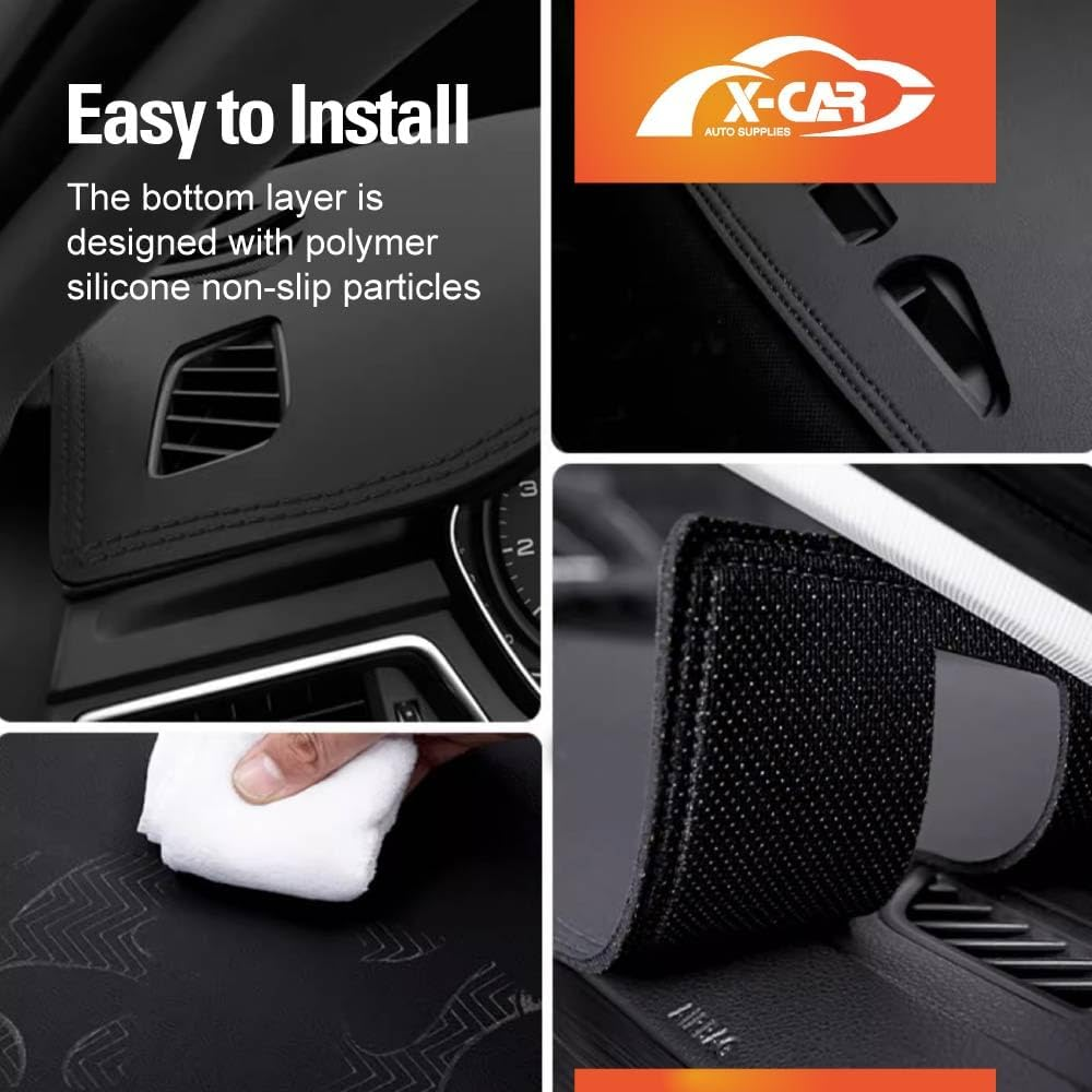 X-Car Luxury 3D Dash Mat Pad Cover Non-Slip for Hyundai Kona 2017-2023 Microfiber Leather image number 2